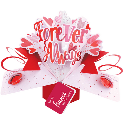Forever & Always Fiance With Love Pop Up Card