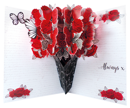 Pop Out For My Valentine With Love Greeting Card Large