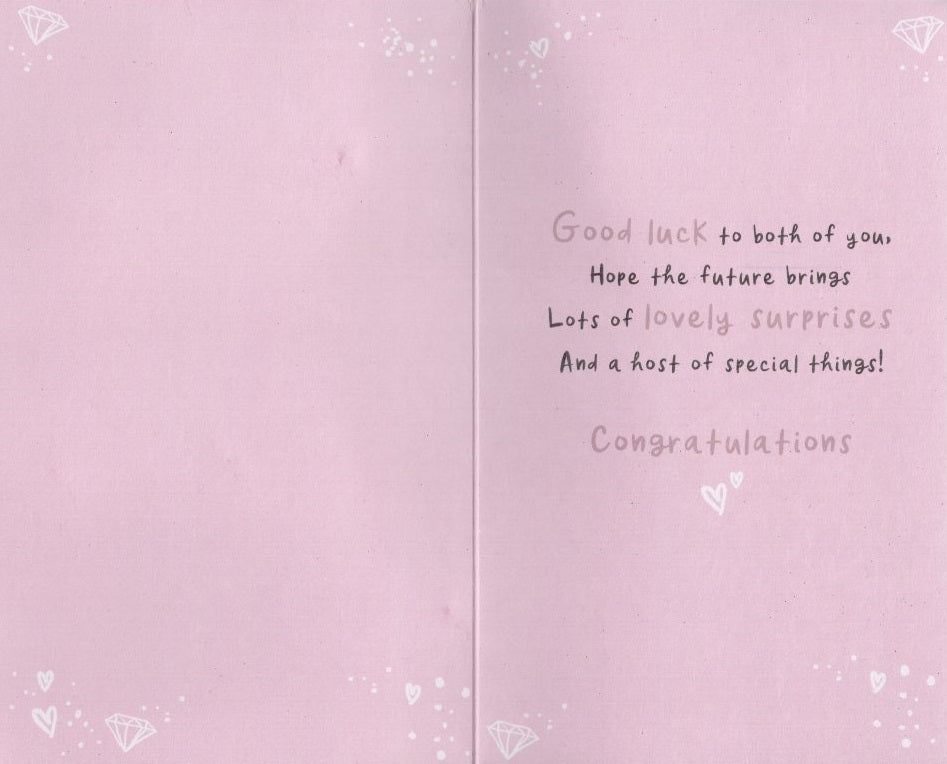 Best News Ever! Embellished Engagement Greeting Card