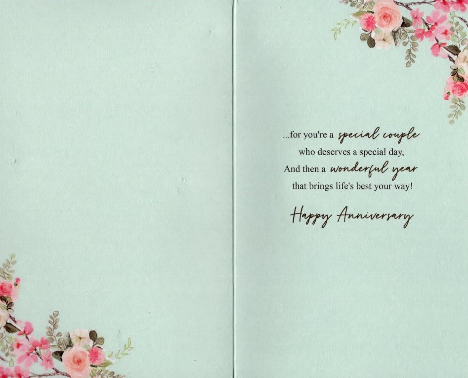 Sister & Brother-In-Law Embellished Anniversary Greeting Card