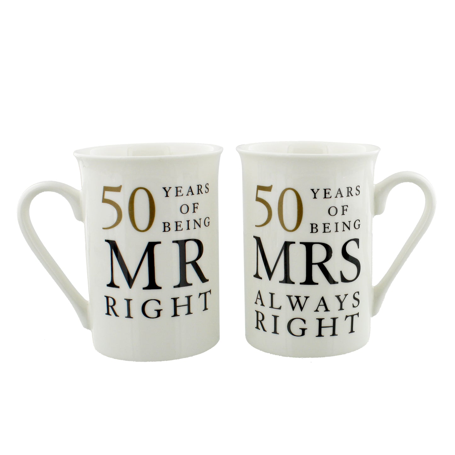 50 Years Mr & Mrs Mugs Amore Mug Set In A Gift Box