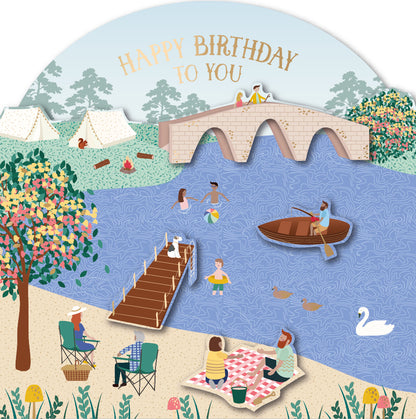 Fun On The River Birthday Greeting Card
