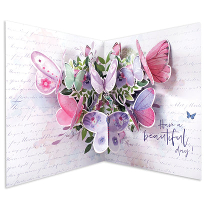 Pop Out Happy Birthday Floral Butterflies Card Just WOW!