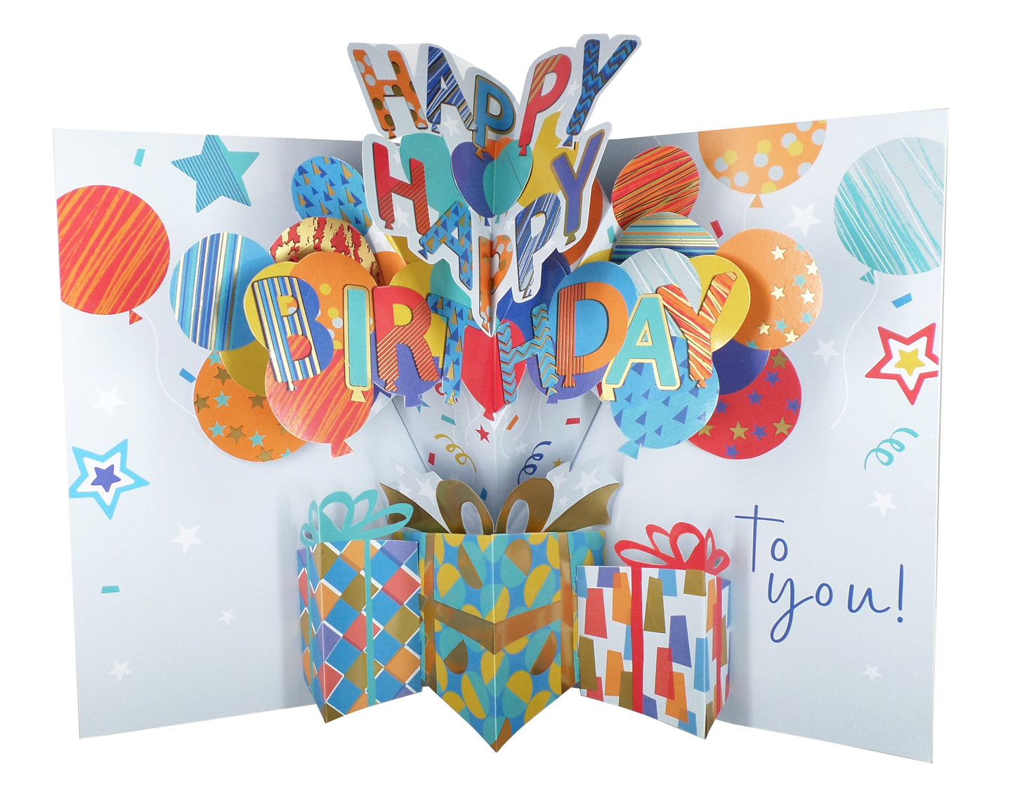 Pop Out Happy Birthday To You Balloons Card Just WOW!