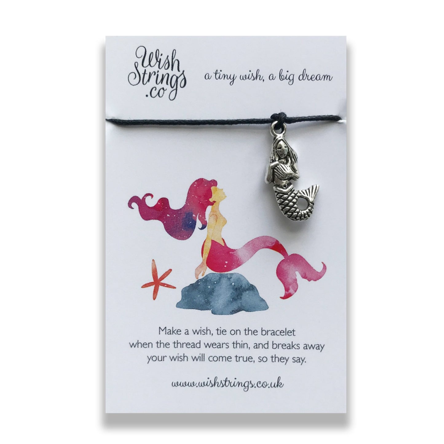 Mermaid Wish String Bracelet With Lucky Charm