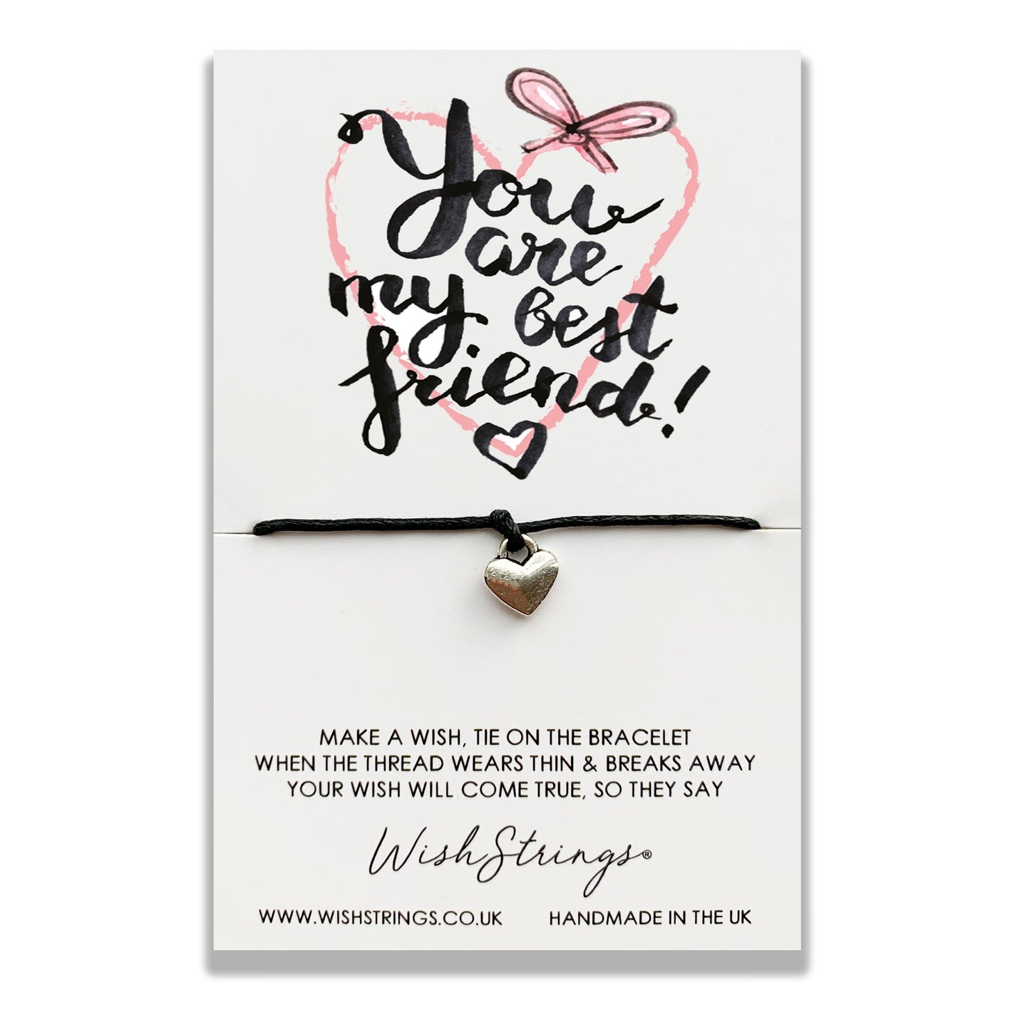 You Are My Best Friend Wish String Bracelet With Lucky Charm