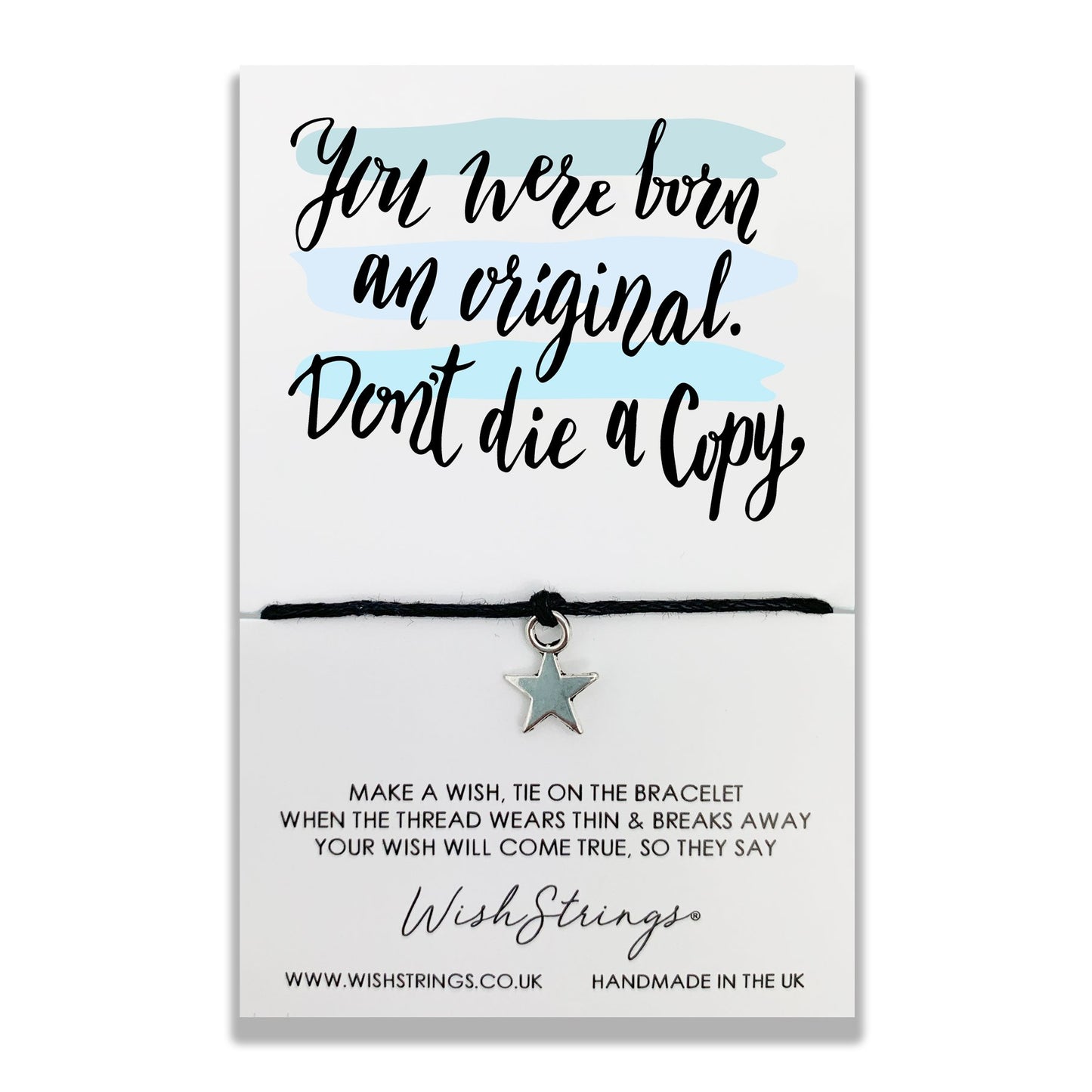 You Were Born An Original Wish String Bracelet With Lucky Charm