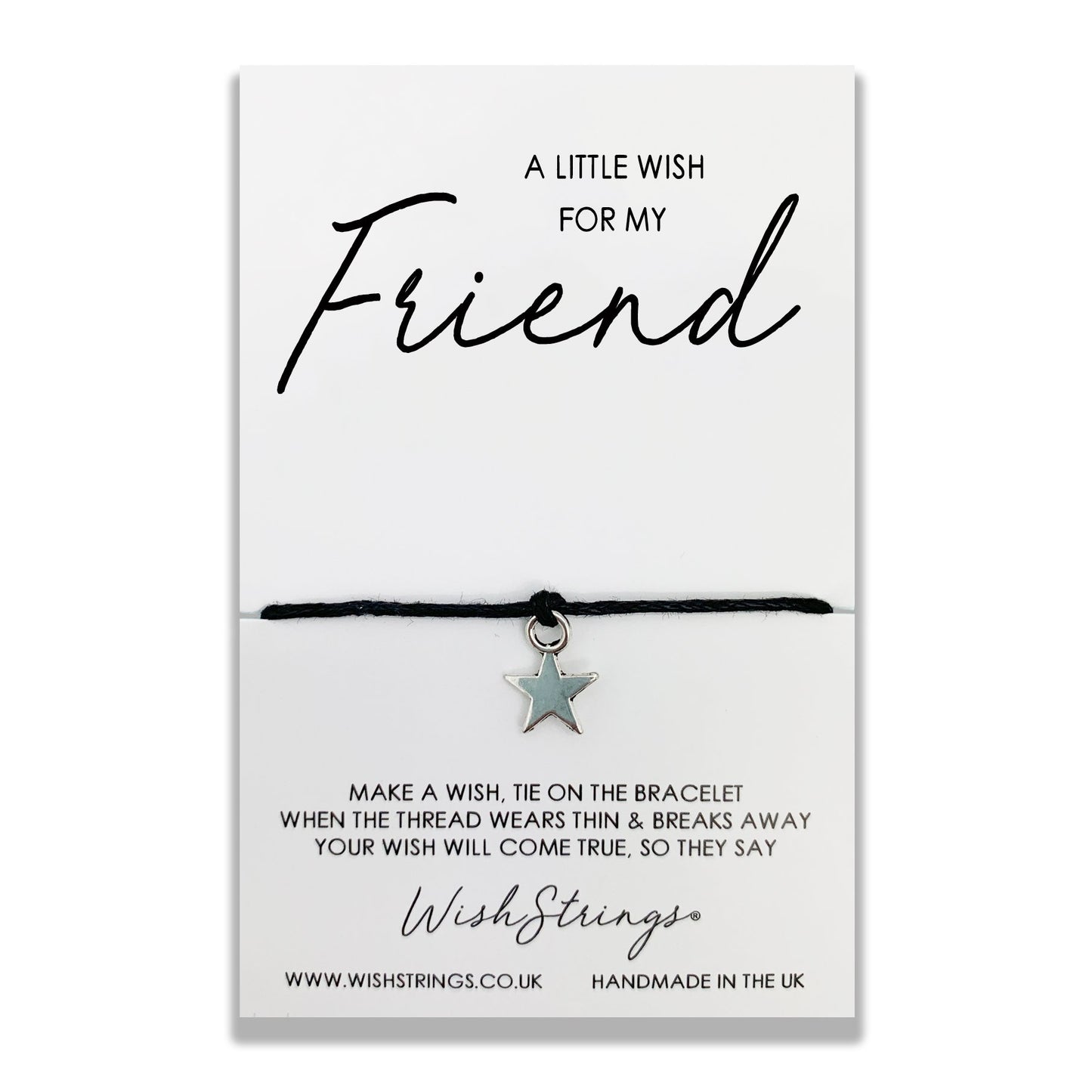 Friend Wish String Bracelet With Lucky Charm