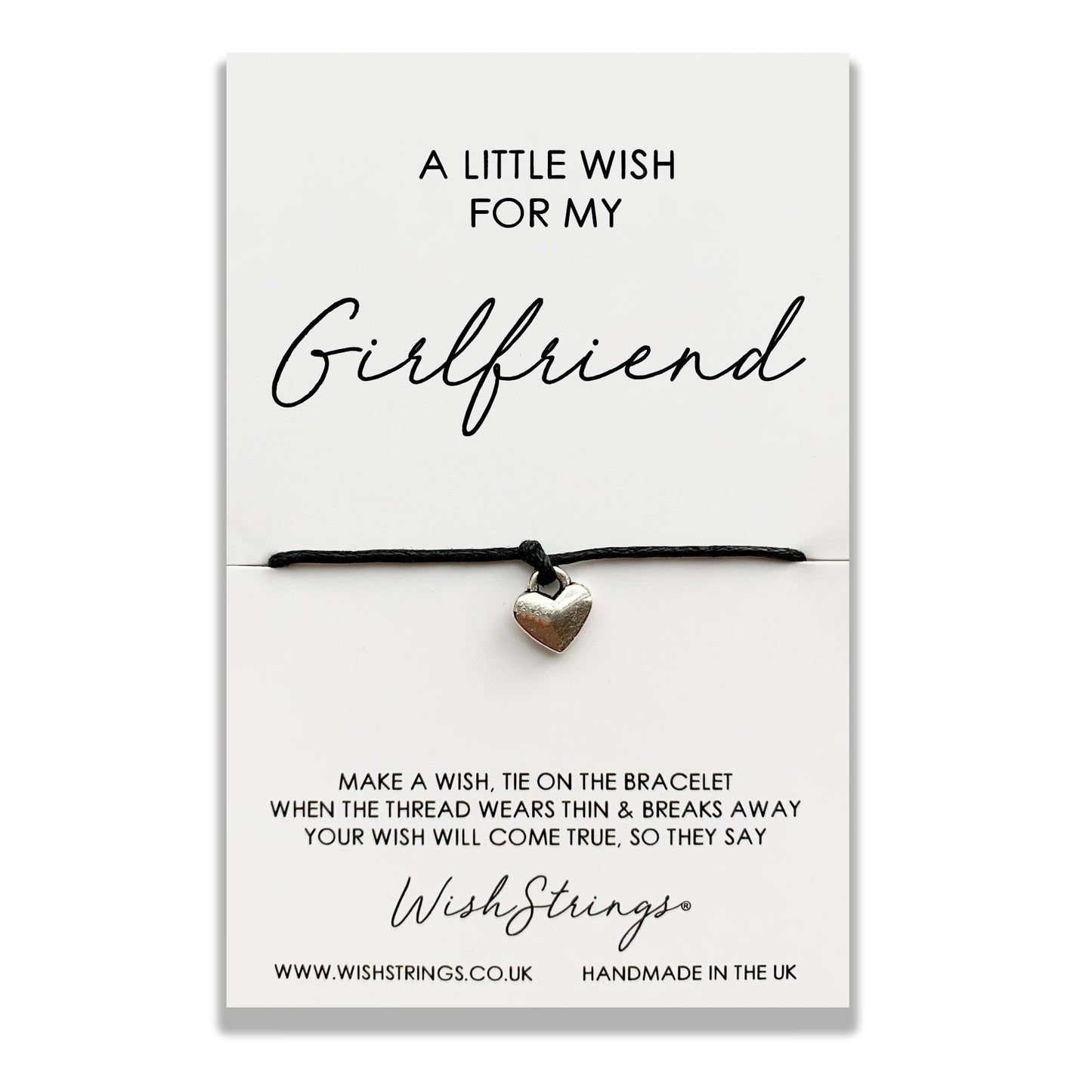 Girlfriend Wish String Bracelet With Lucky Charm