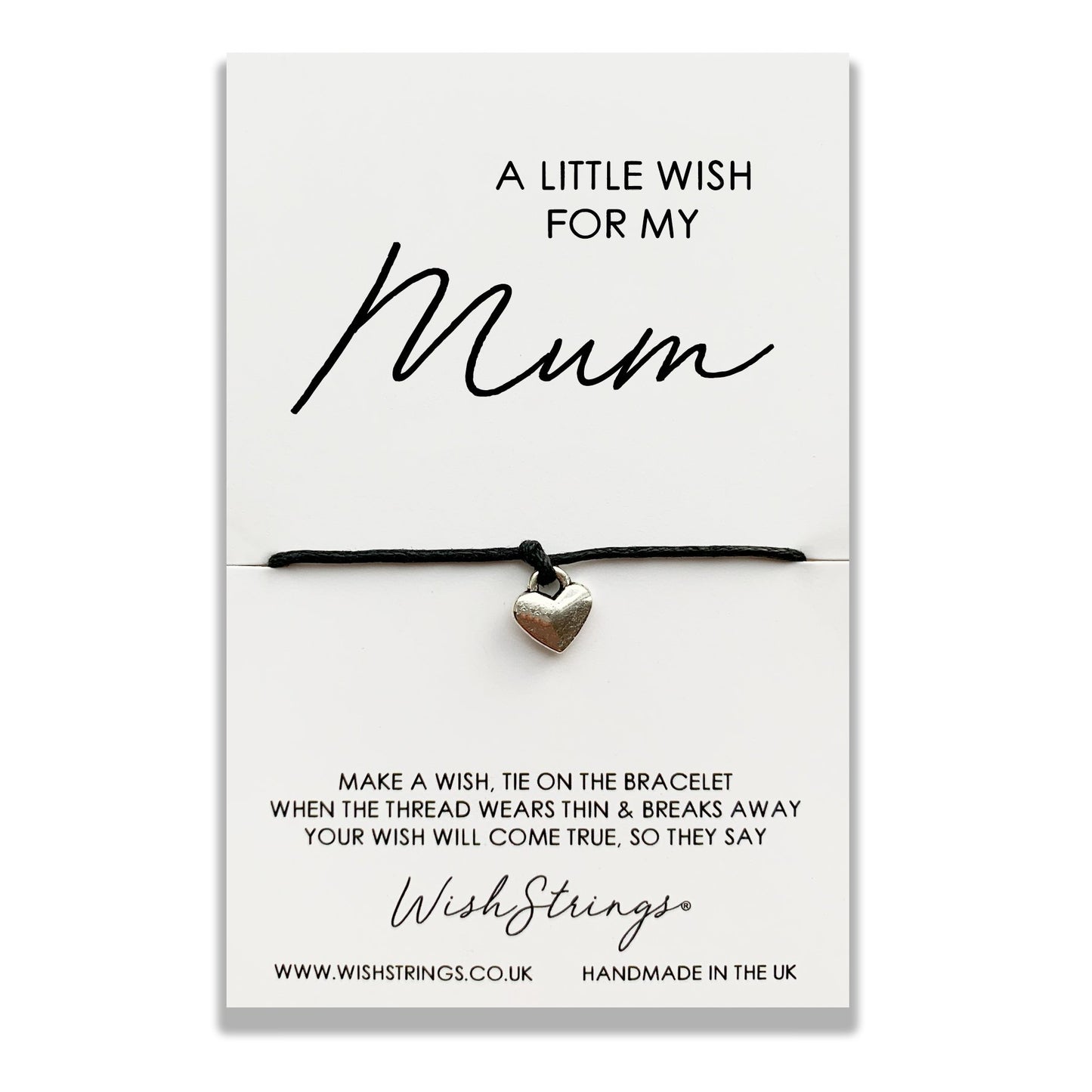 Mum Wish String Bracelet With Lucky Charm