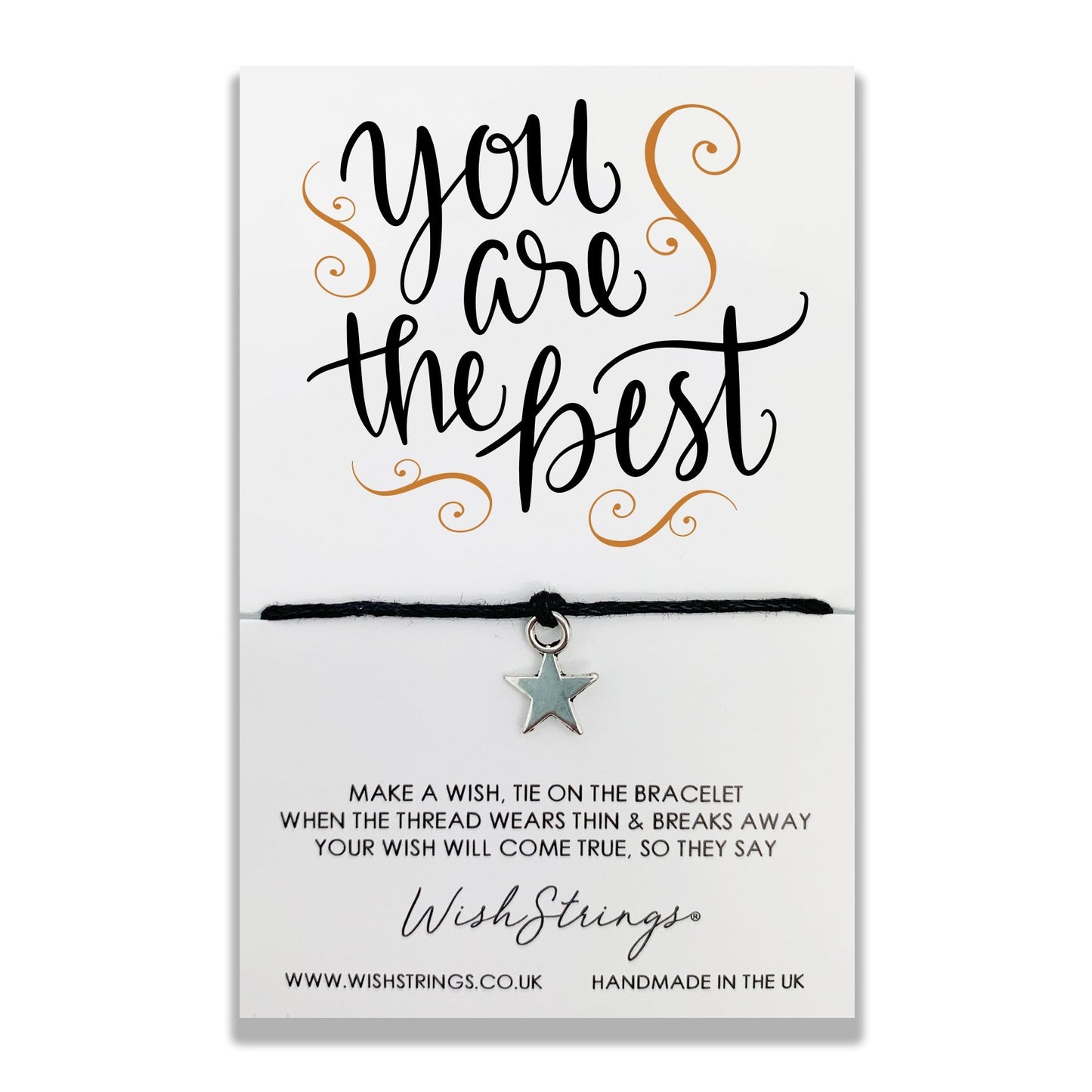 You Are The Best Wish String Bracelet With Lucky Charm