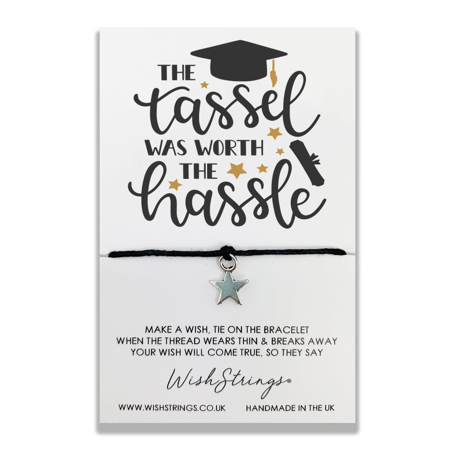 Tassle Worth The Hassle Wish String Bracelet With Lucky Charm