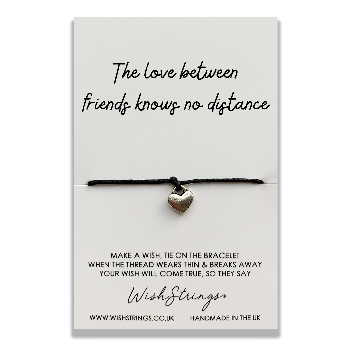 Friends Distance Wish String Bracelet With Lucky Charm