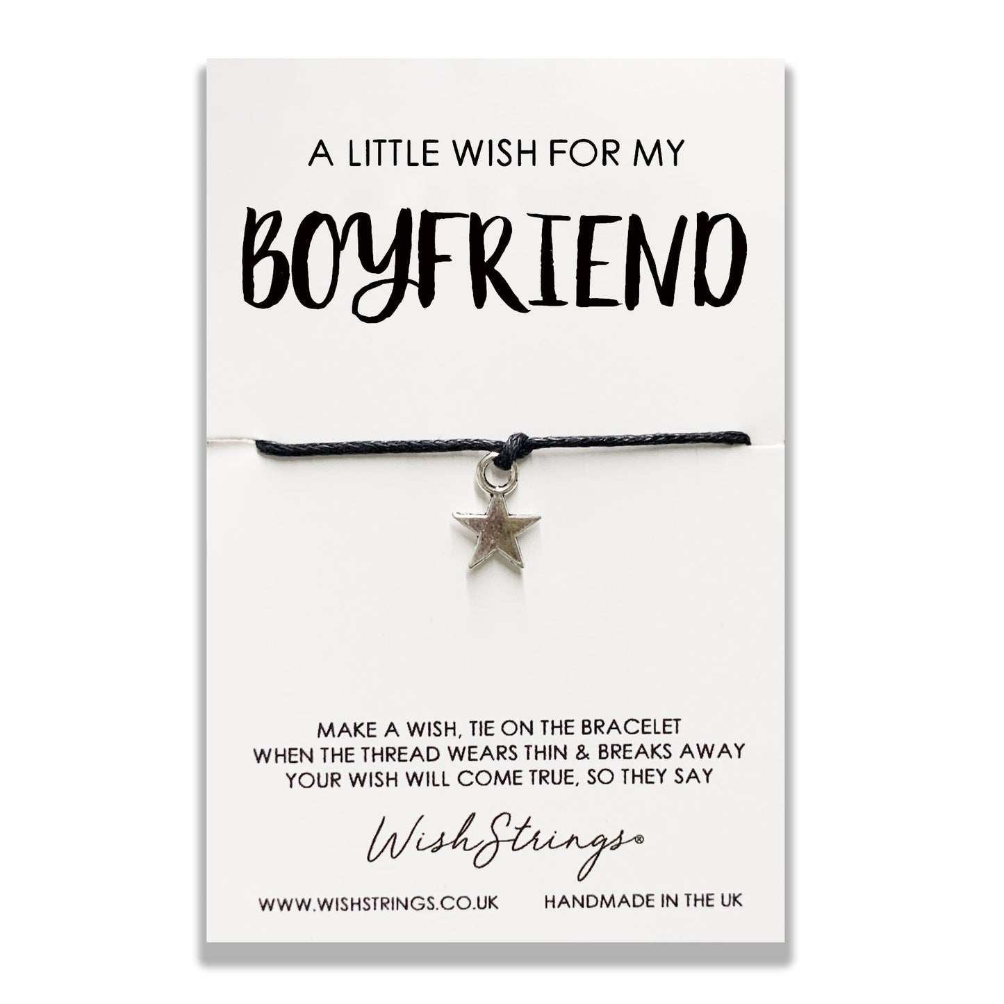 Boyfriend Wish String Bracelet With Lucky Charm
