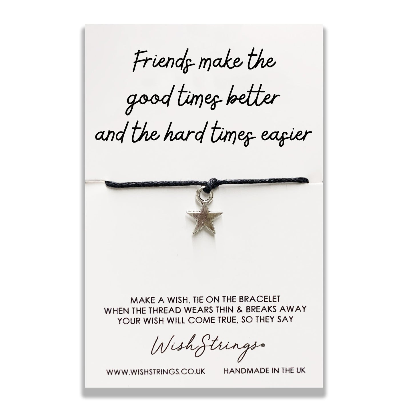Friends Good Times Wish String Bracelet With Lucky Charm