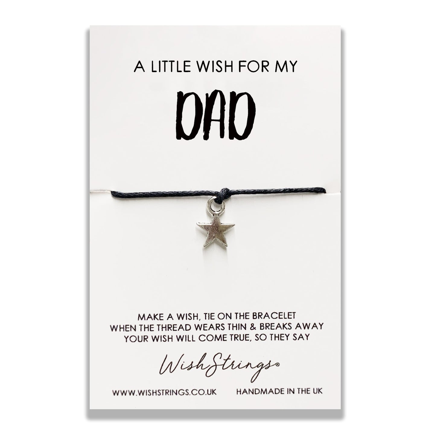 Dad Wish String Bracelet With Lucky Charm