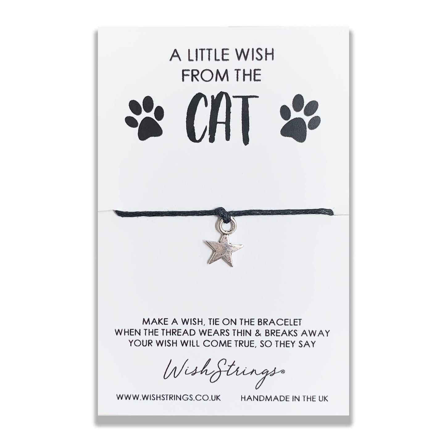 From The Cat Wish String Bracelet With Lucky Charm