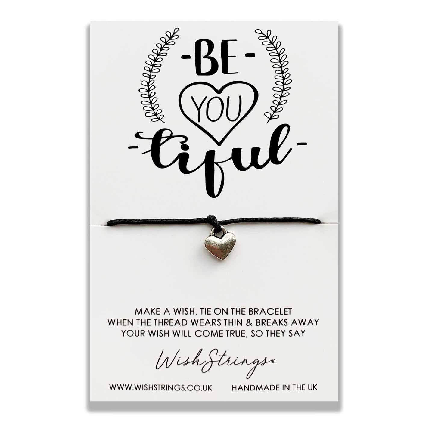 Be-You-Tiful Wish String Bracelet With Lucky Charm