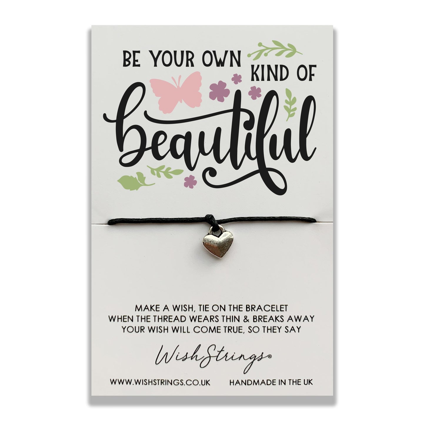 Be Beautiful Wish String Bracelet With Lucky Charm