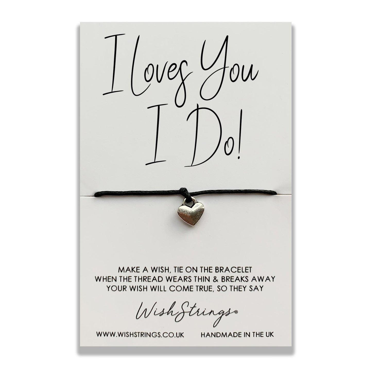 I Loves You I Do! Wish String Bracelet With Lucky Charm
