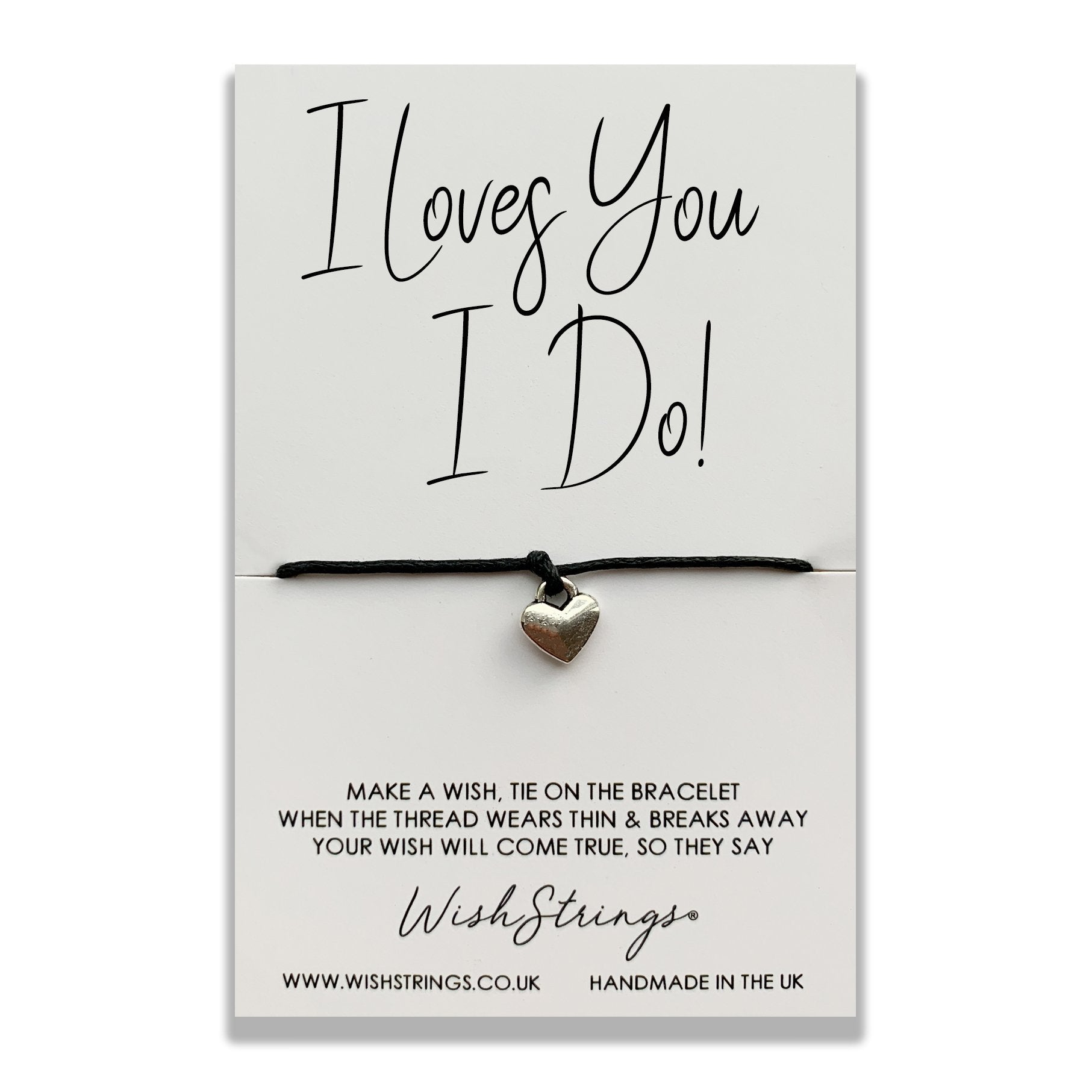 I Loves You I Do! Wish String Bracelet With Lucky Charm – Love Kate's