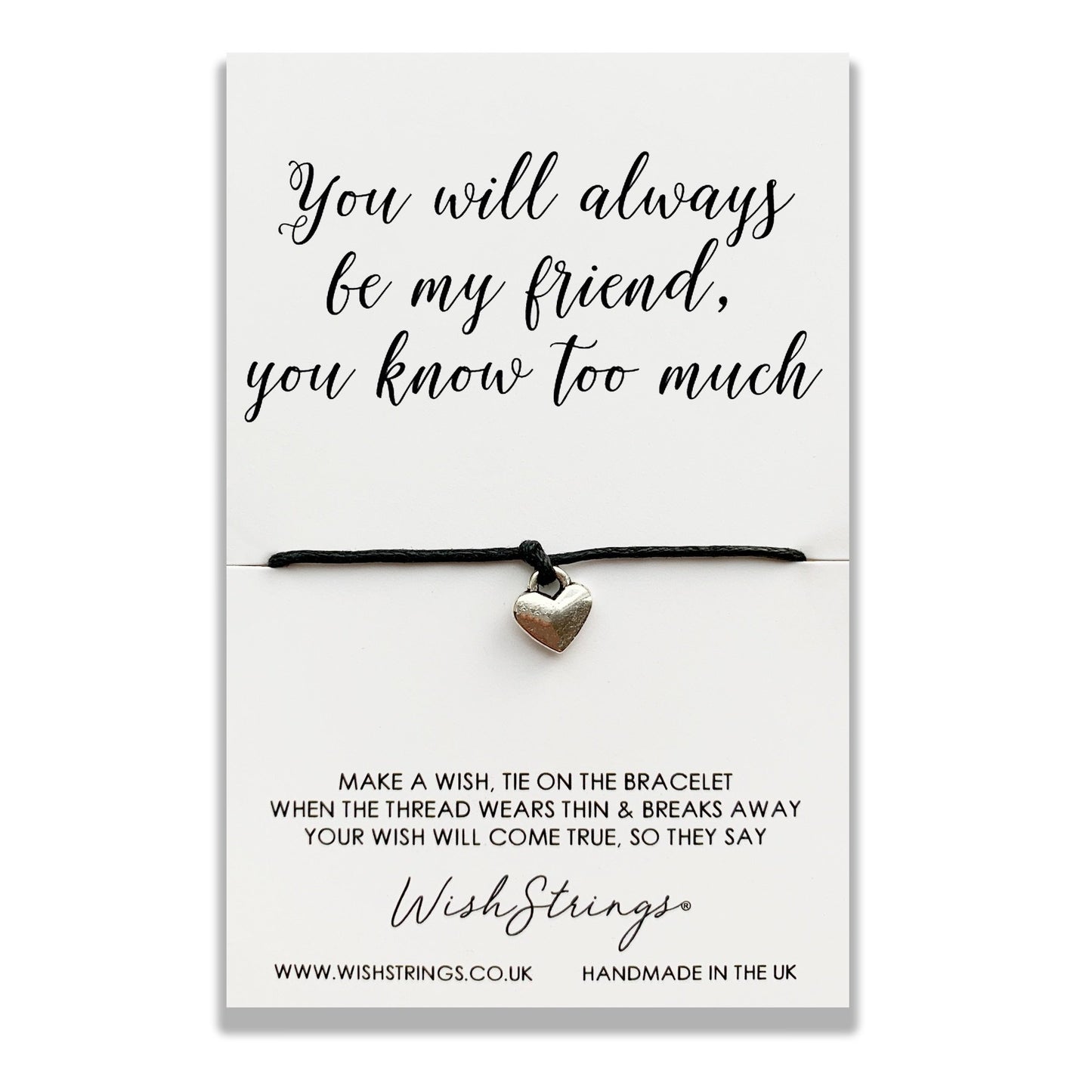 Friend Friendship Wish String Bracelet With Lucky Charm