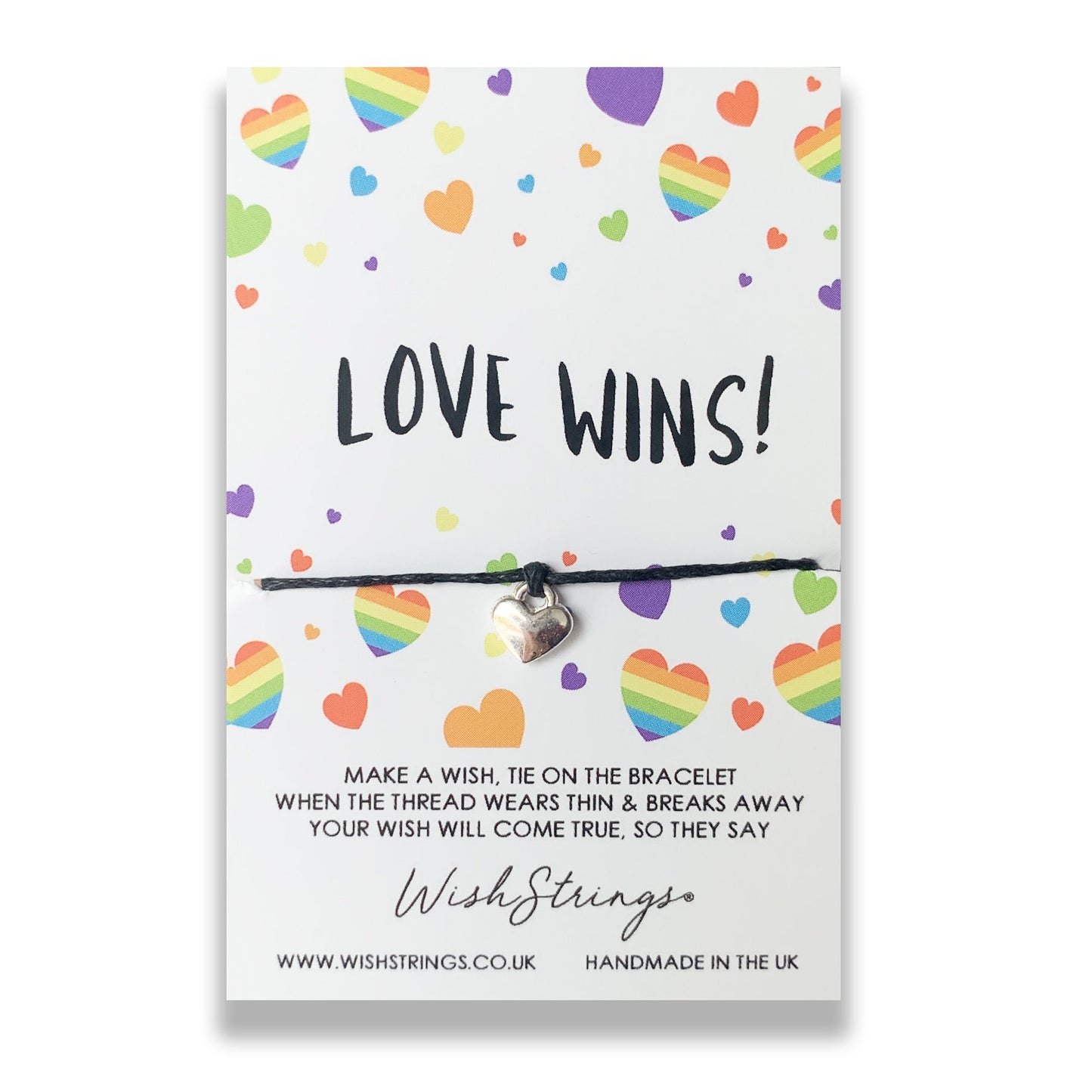 Love Wins! Wish String Bracelet With Lucky Charm