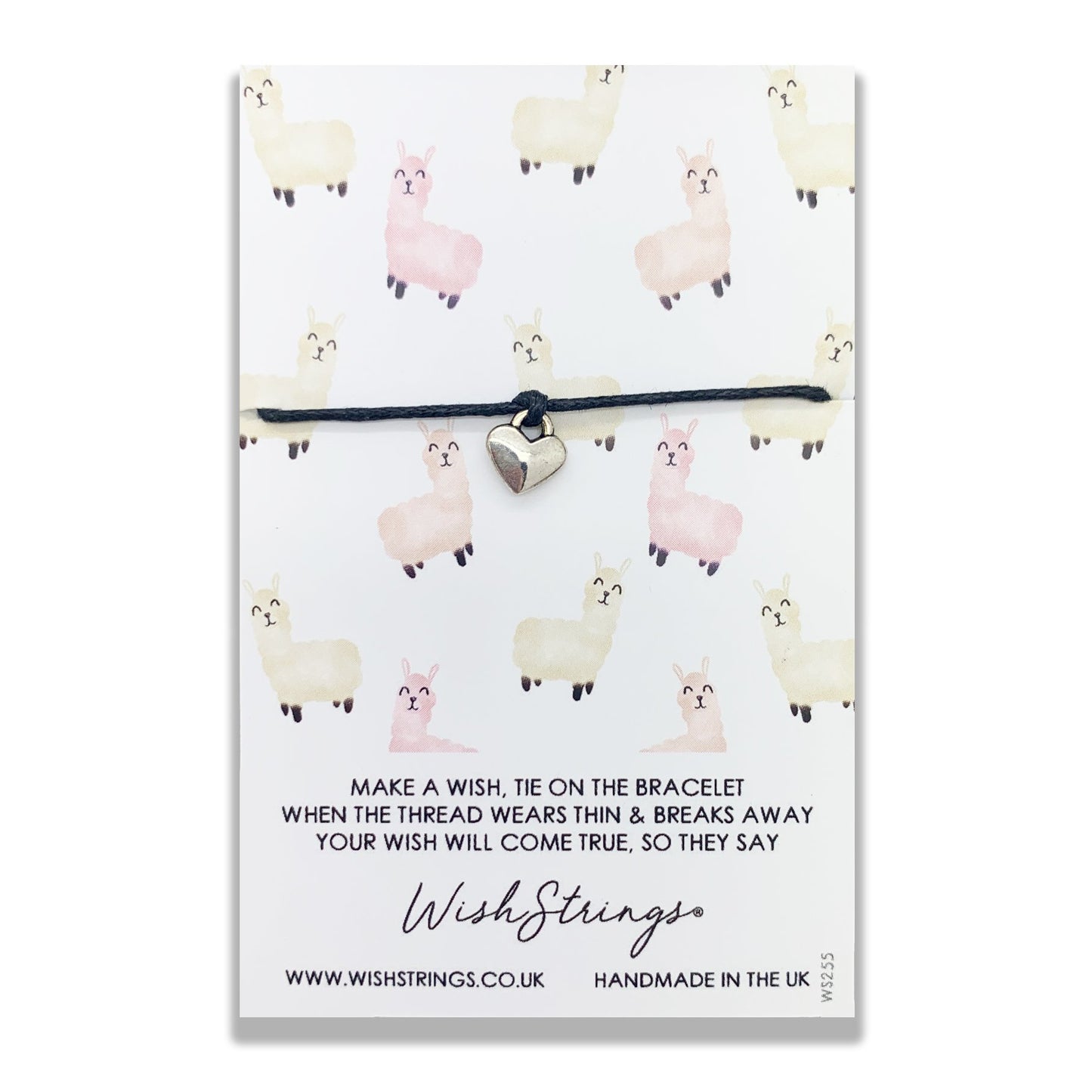 Llama Pattern Wish String Bracelet With Lucky Charm