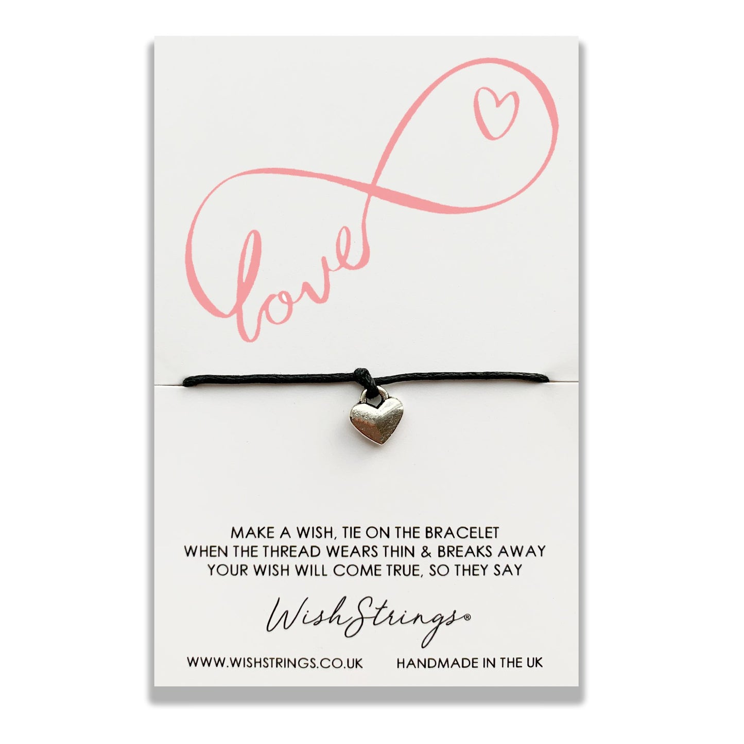 Love Infinity Wish String Bracelet With Lucky Charm
