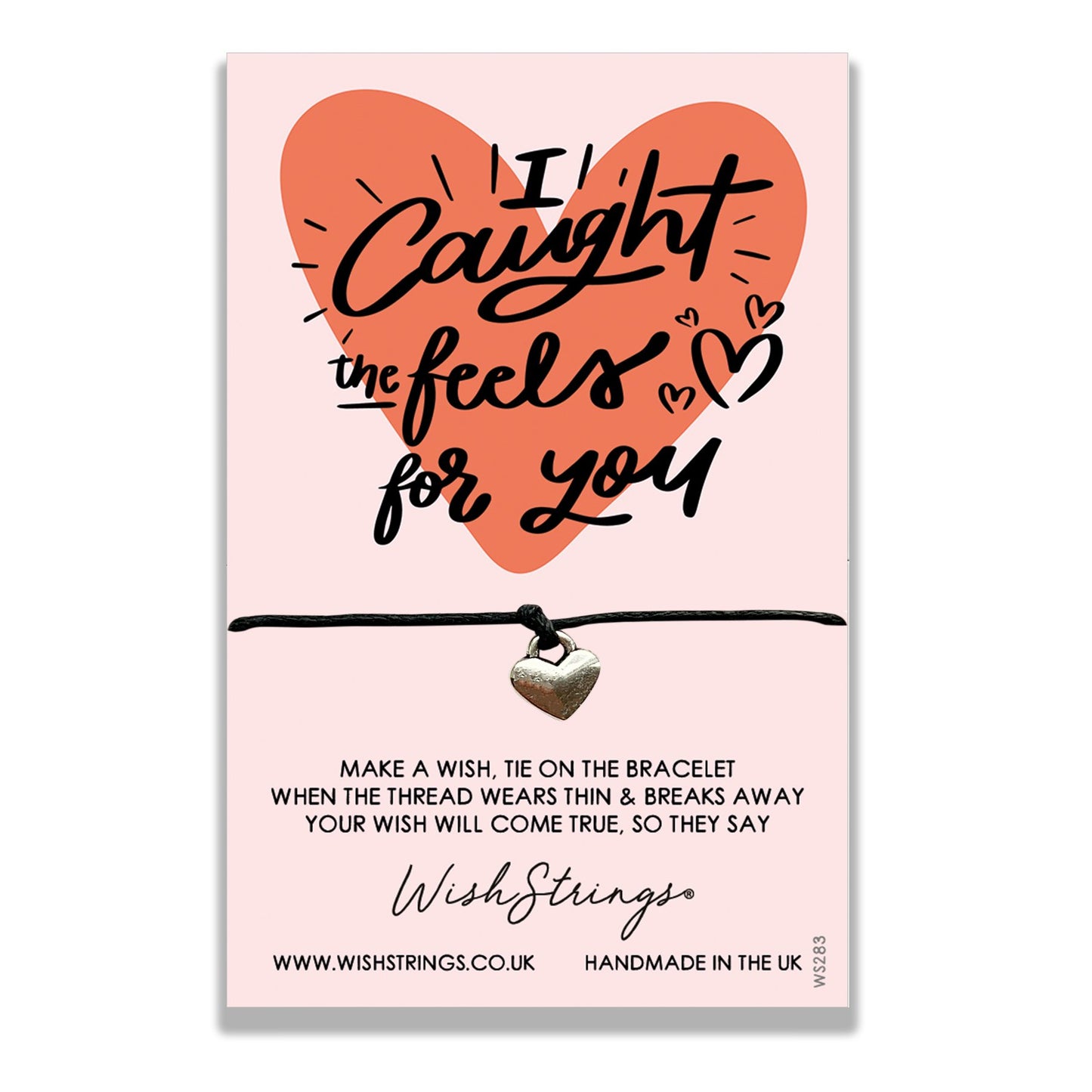 Caught The Feels For You Wish String Bracelet With Lucky Charm