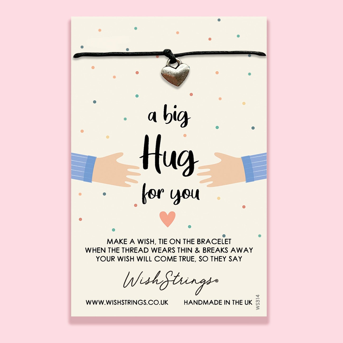 A big hug for you Wish String Bracelet With Lucky Charm