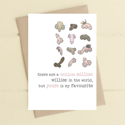 A Trillion Million Willies Any Occasion Greeting Card