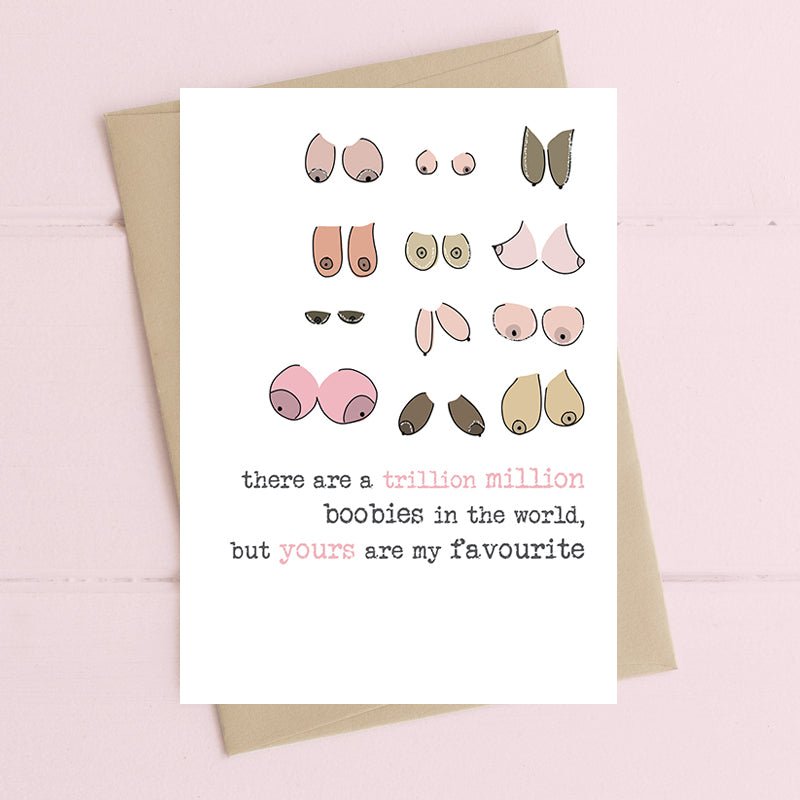 A Trillion Million Boobies Any Occasion Greeting Card