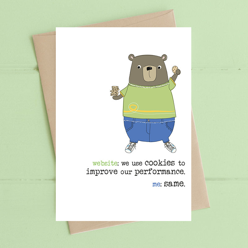 Use Cookies To Improve Our Performance Greeting Card