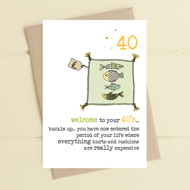 Welcome To Your 40's Forty Birthday Greeting Card