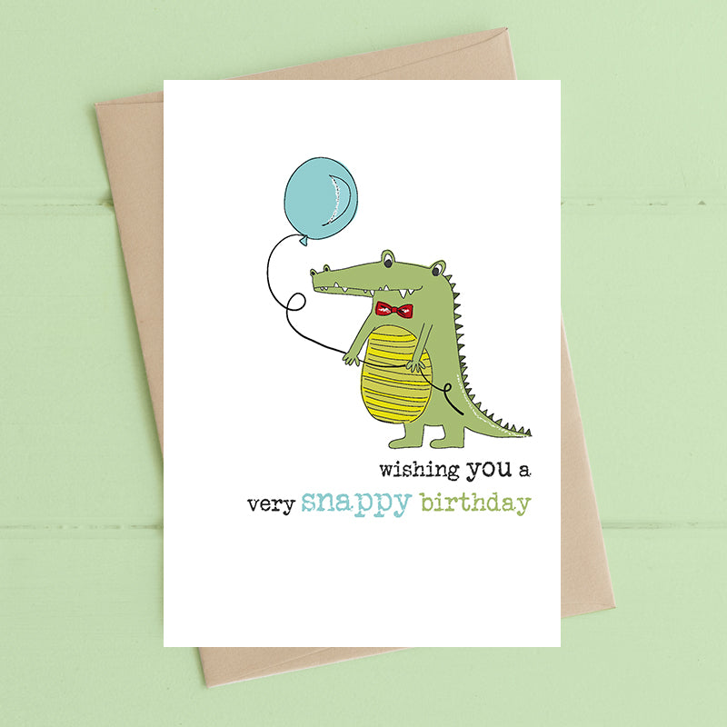Wishing You A Snappy Birthday Crocodile Greeting Card