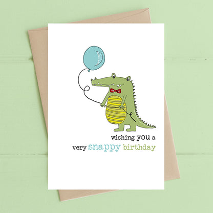 Wishing You A Snappy Birthday Crocodile Greeting Card