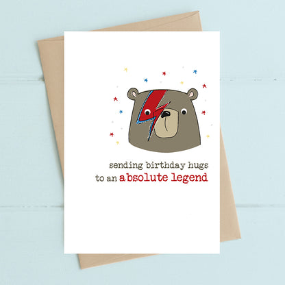 Birthday Hugs To An Absolute Legend Greeting Card