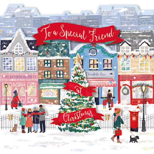 To A Special Friend Embellished Christmas Greeting Card