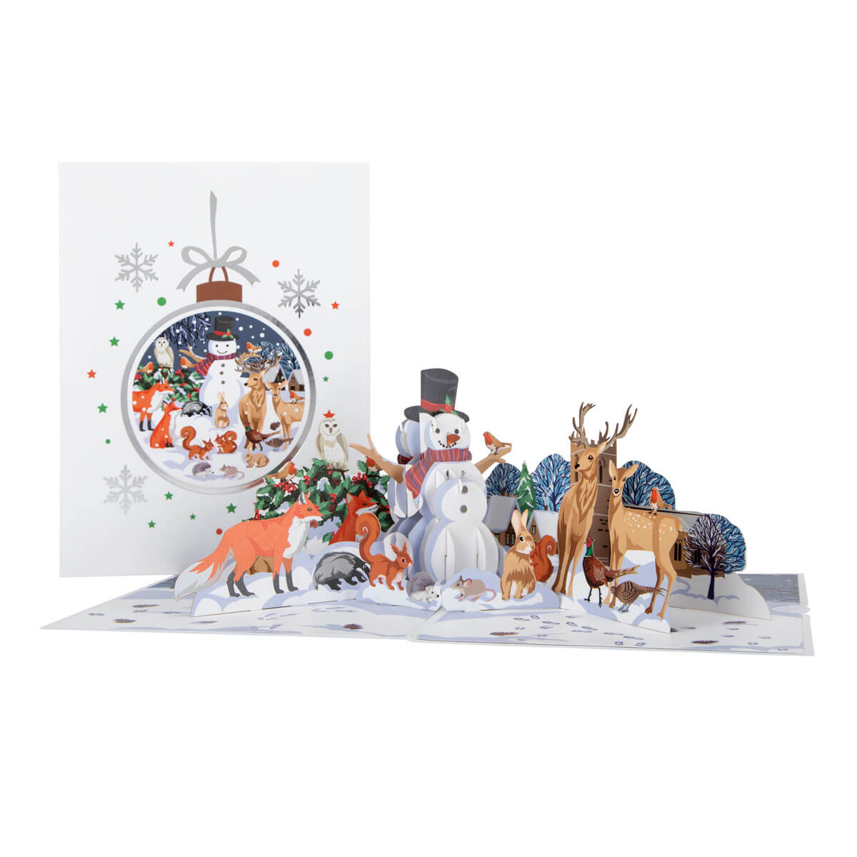 Winter Woodland Scene Pop Up Christmas Greeting Card