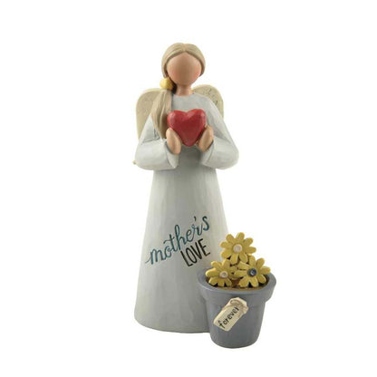 Mother's Love Forever Feather & Grace Angel Figurine Guardian Angel Gift