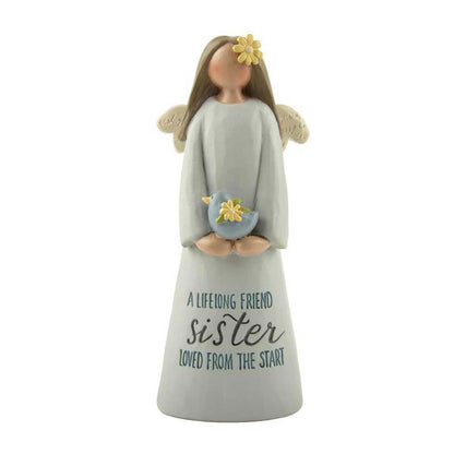 Sister Lifelong Friend Feather & Grace Angel Figurine Guardian Angel Gift