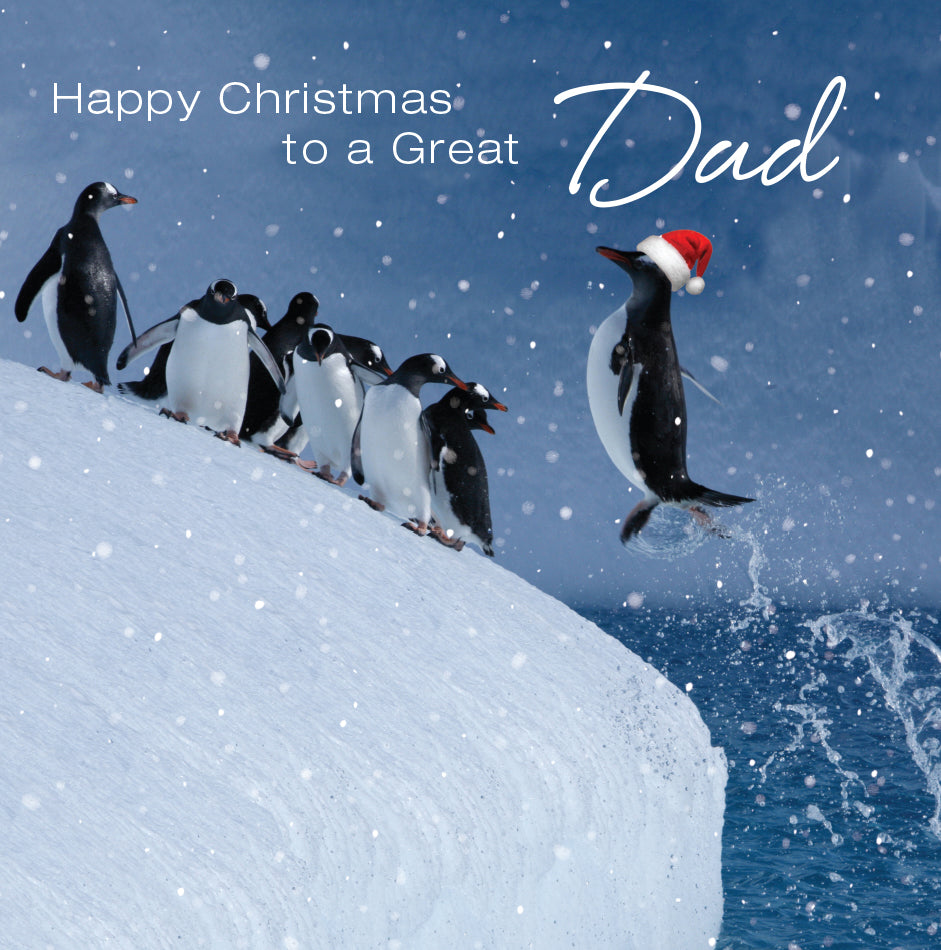3D Holographic Dad Christmas Greeting Card