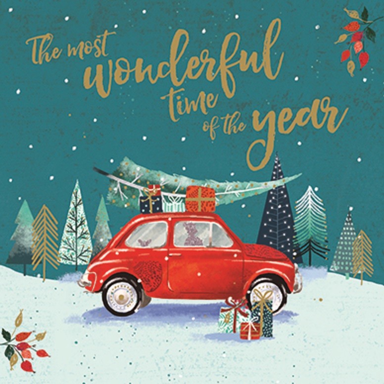 Pack of 6 Wonderful Time Charity Christmas Cards Supporting Multiple Charities