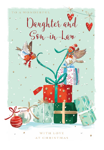 The Wildlife Daughter & Son-In-Law Robins Christmas Card
