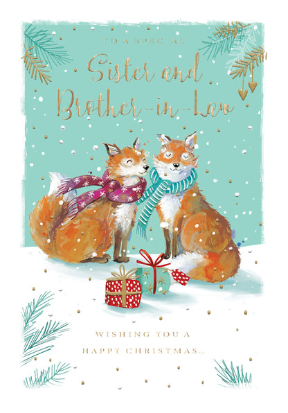 The Wildlife Sister & Brother-In-Law Foxes Christmas Card