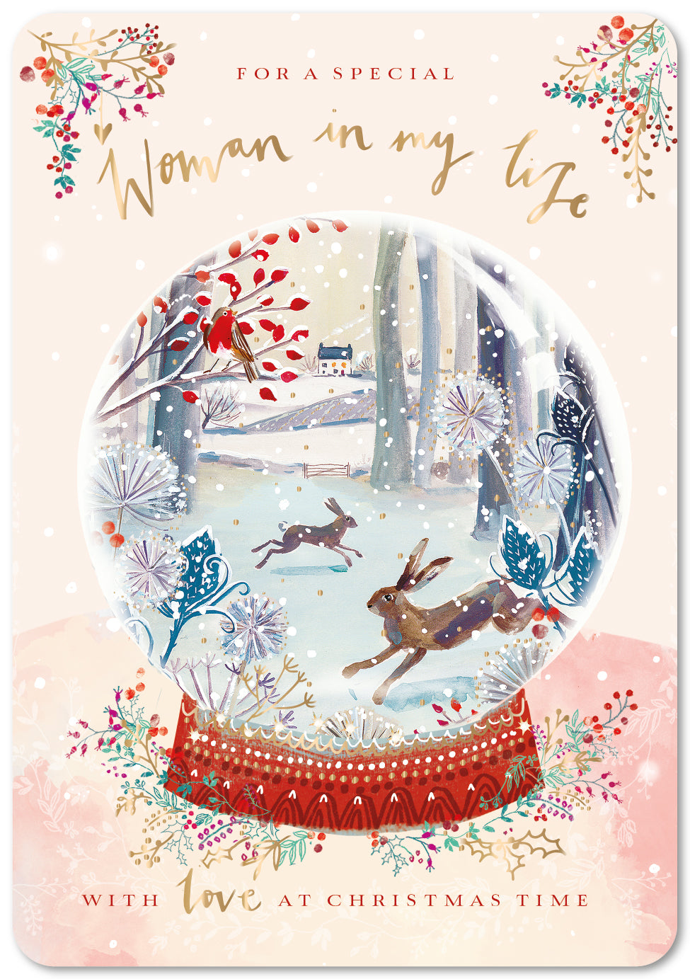 Special Woman In My Life Christmas Greeting Card