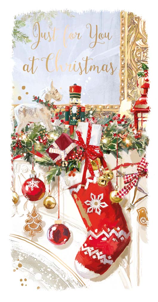 Festive Stocking Just For You Christmas Money Wallet Gift Card
