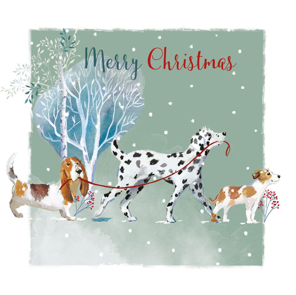 Festive Doggy Friends Christmas Greeting Card