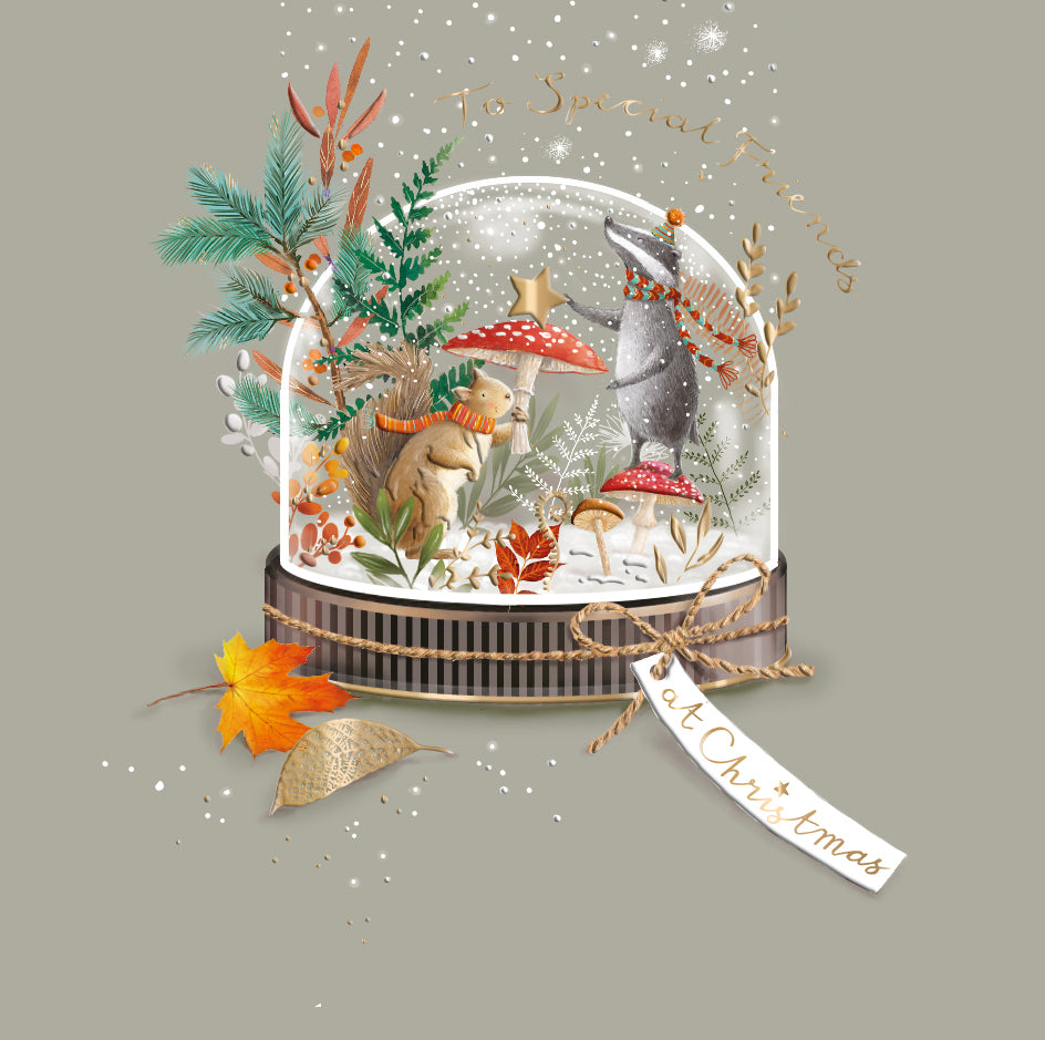 Special Friends Snow Globe Curious Inksmith Christmas Card